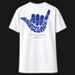 Saufgelage Oversize Tee weiß/blau